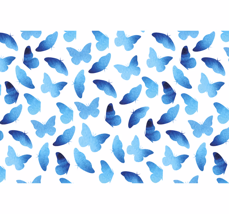 Blind blue painted butterflies - TenStickers