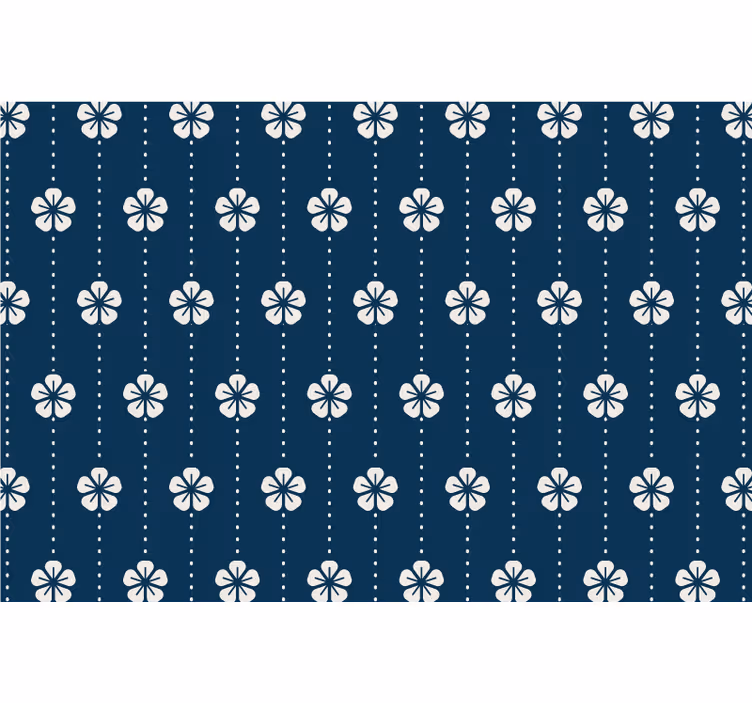 Blind blue blue floral lines - TenStickers