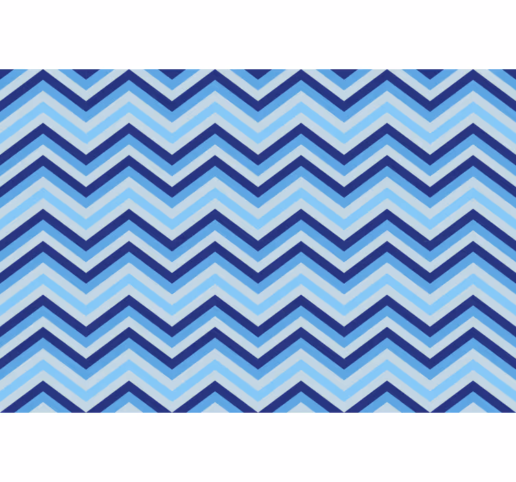 Blind blue varying shades chevron pattern - TenStickers