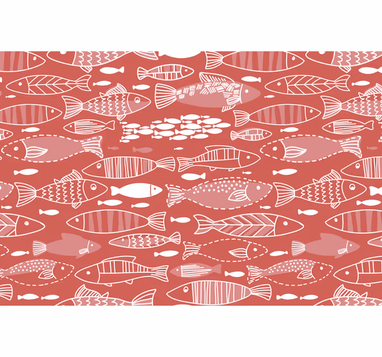 Red blind for a world of fish beneath waves - TenStickers