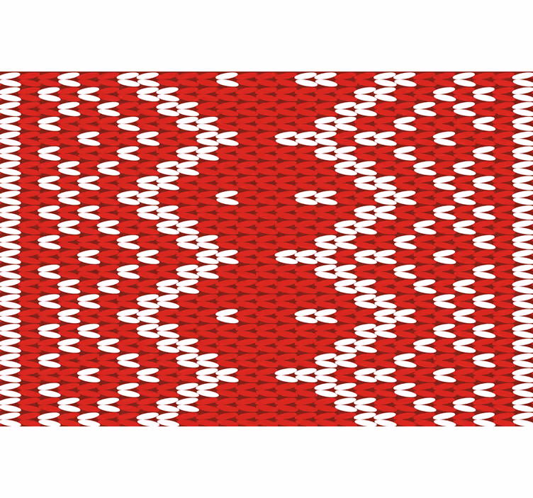 Red blind with traditional christmas pattern - TenStickers