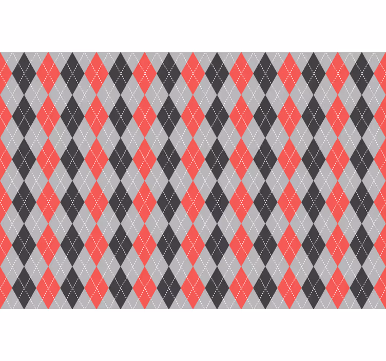 Red blind in red and grey diamonds pattern - TenStickers
