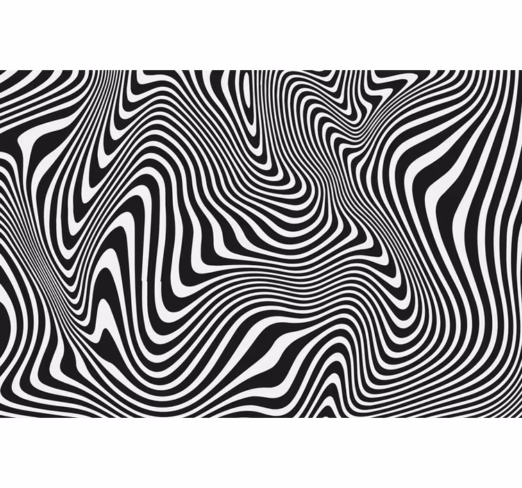 Black roller blind with zebra 3d design - TenStickers