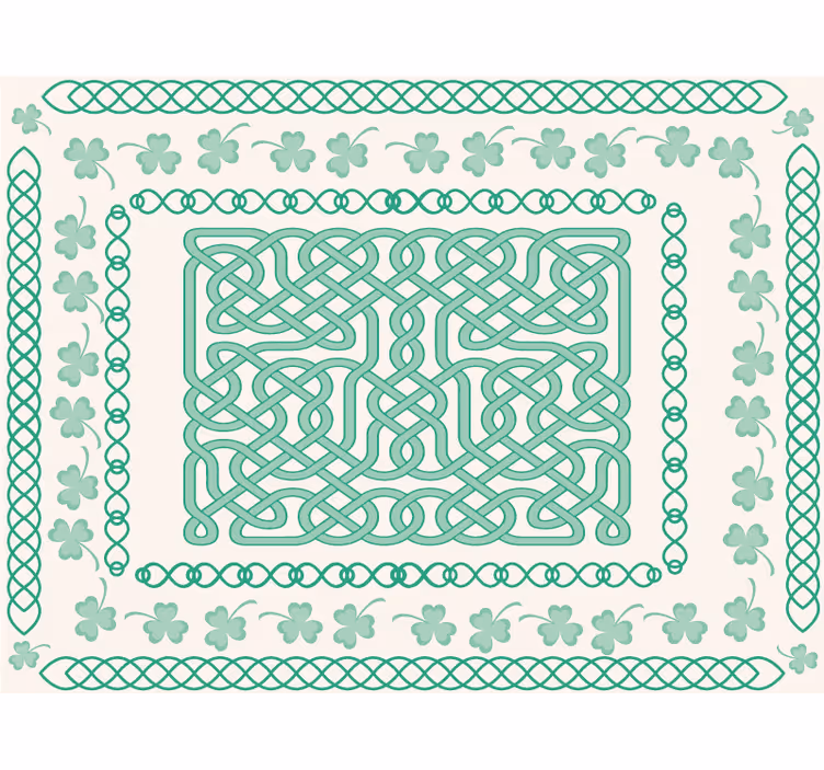 Blind green round shamrock - TenStickers