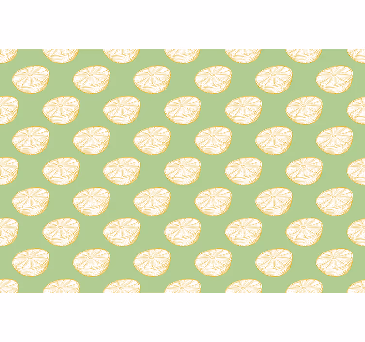 Blind green hand-drawn lemon citrus design - TenStickers