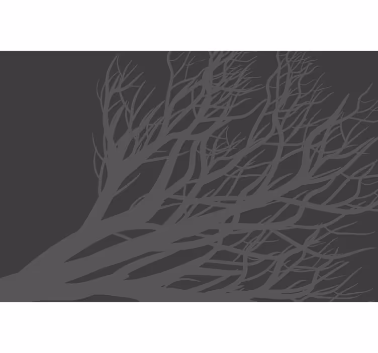 Blind grey elegant gray leaf - TenStickers