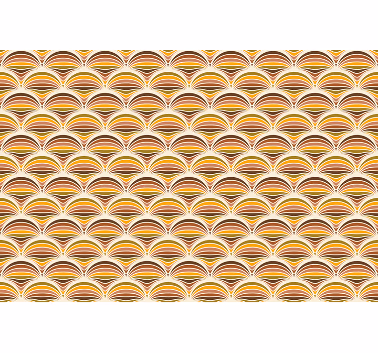 Blind beige 70s pattern blanket - TenStickers