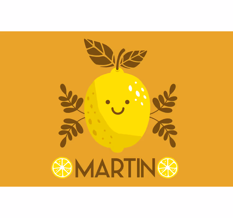 Blind beige smiling lemons customizable - TenStickers