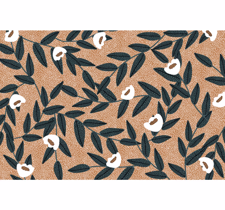 Blind beige floral design - TenStickers
