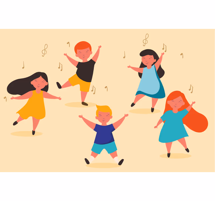 Blind beige kids twirling - TenStickers