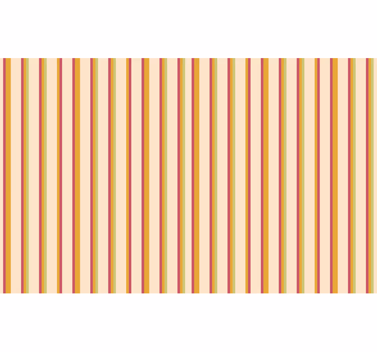 Orange blind with retro pastel striped pattern - TenStickers