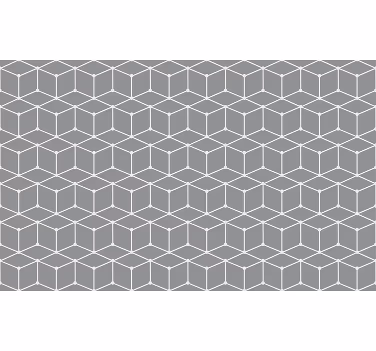 Outdoor blind in white cube pattern on grey - TenStickers