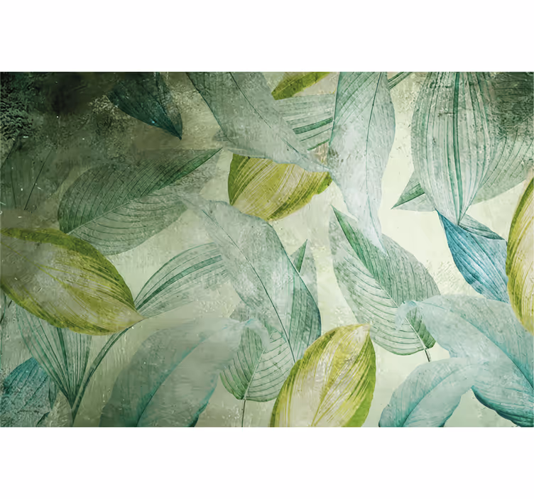 Outdoor blind green leaves tropical mix pattern - TenStickers