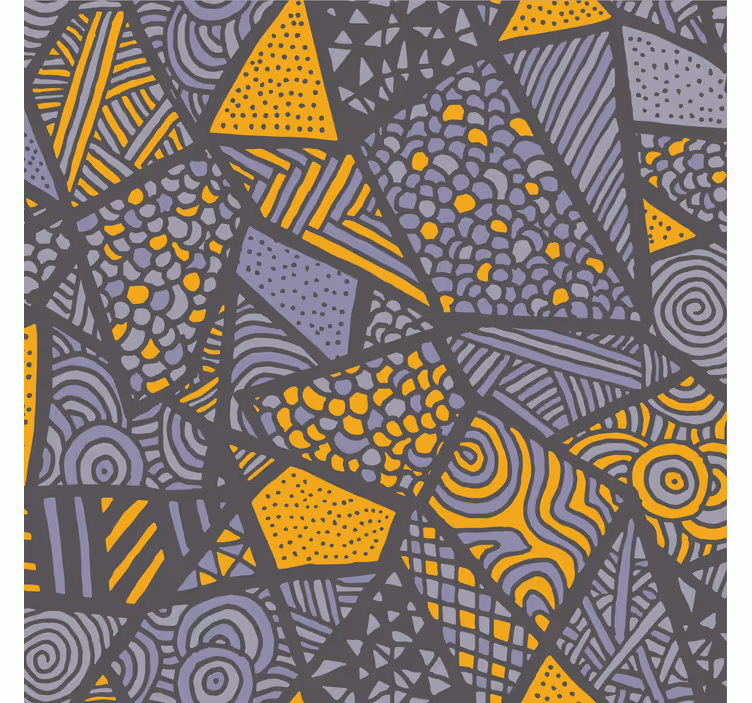 Blind office gray and yellow triangles - TenStickers