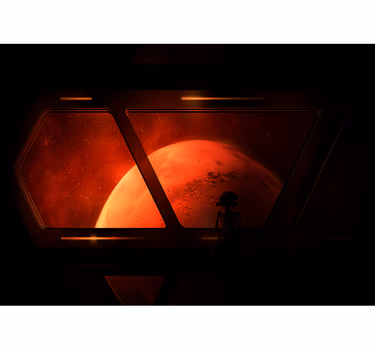 Blind bedroom martian perspective - TenStickers