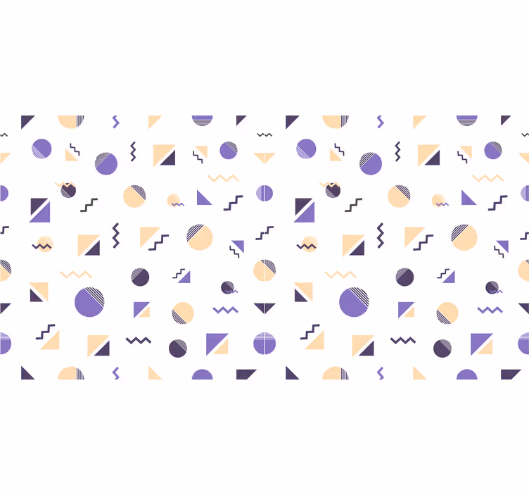 Blind bedroom with coloured geometric shapes - TenStickers