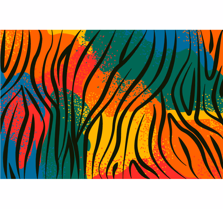 Blind bedroom with african animal print - TenStickers