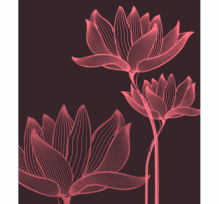 Blind bedroom lotus two flowers - TenStickers
