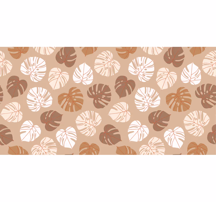 Blind bedroom with beige tropical plants - TenStickers