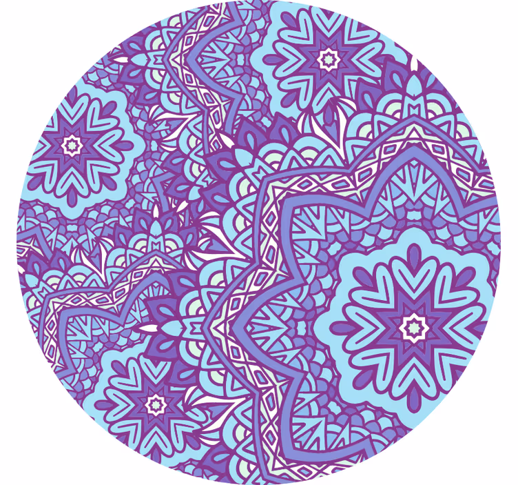 Blind bedroom blue and purple mandala - TenStickers