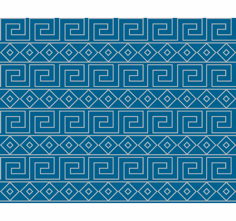 Blind bedroom with greek key design - TenStickers