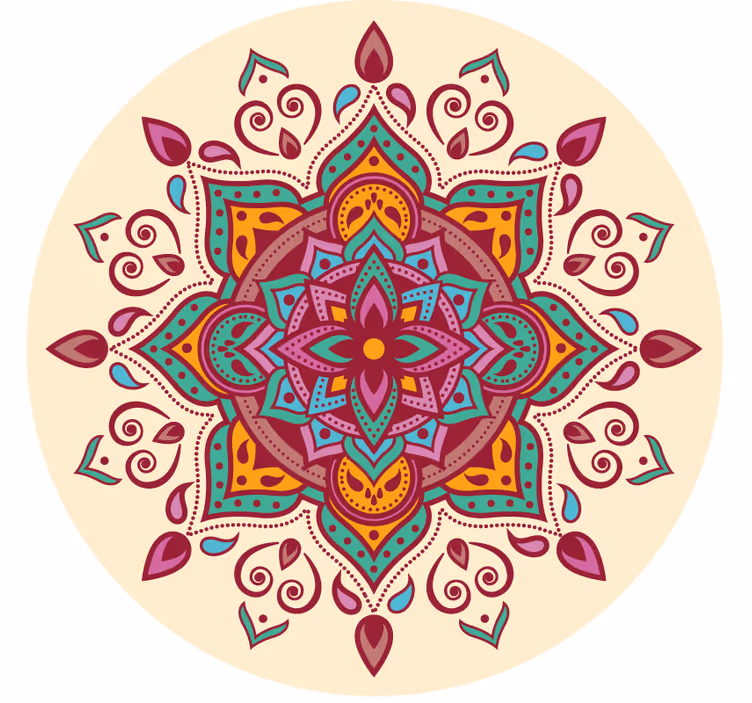 Blind bedroom pinkish mandala design - TenStickers