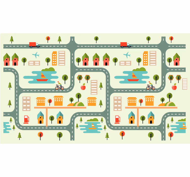 Blind children road playmat for imaginative play - TenStickers