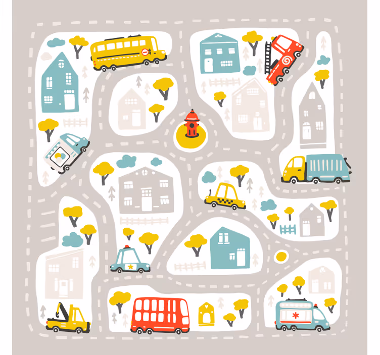 Blind children urban nordic style - TenStickers