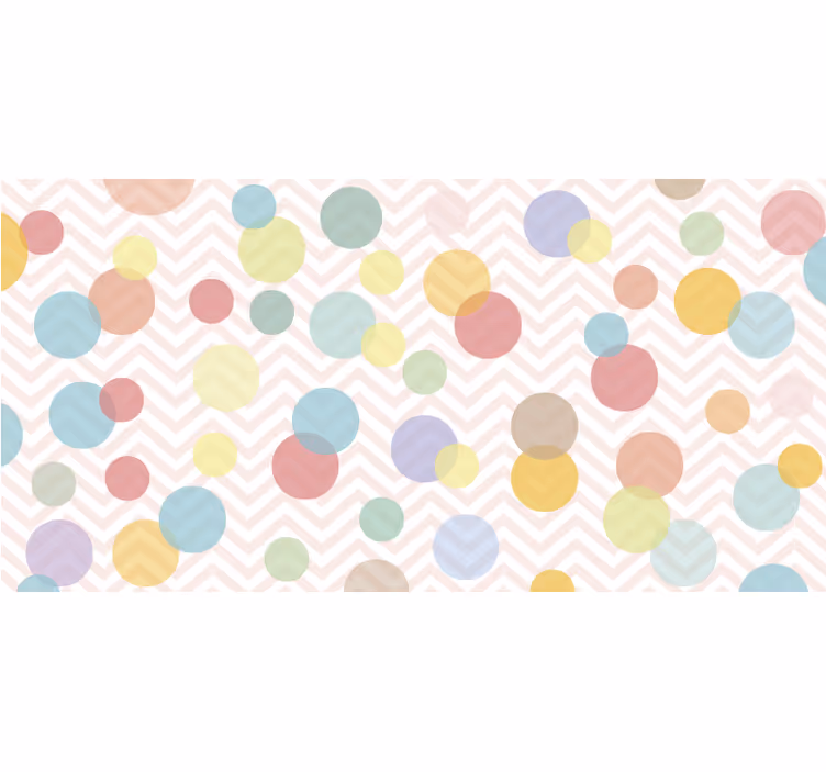 Blind children colorful polka dot chevron - TenStickers