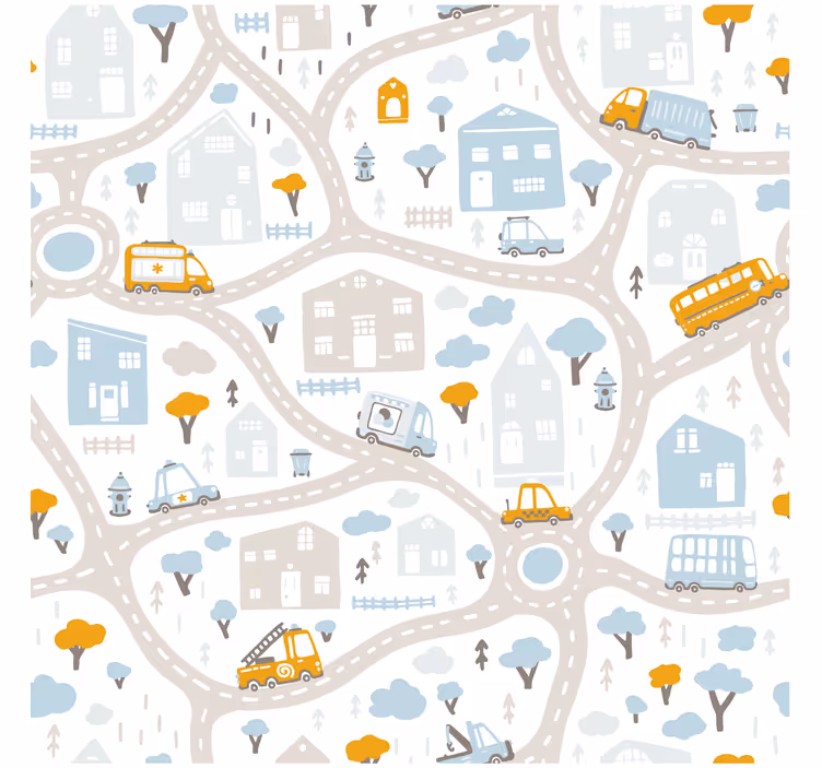 Blind children doodle road map - TenStickers