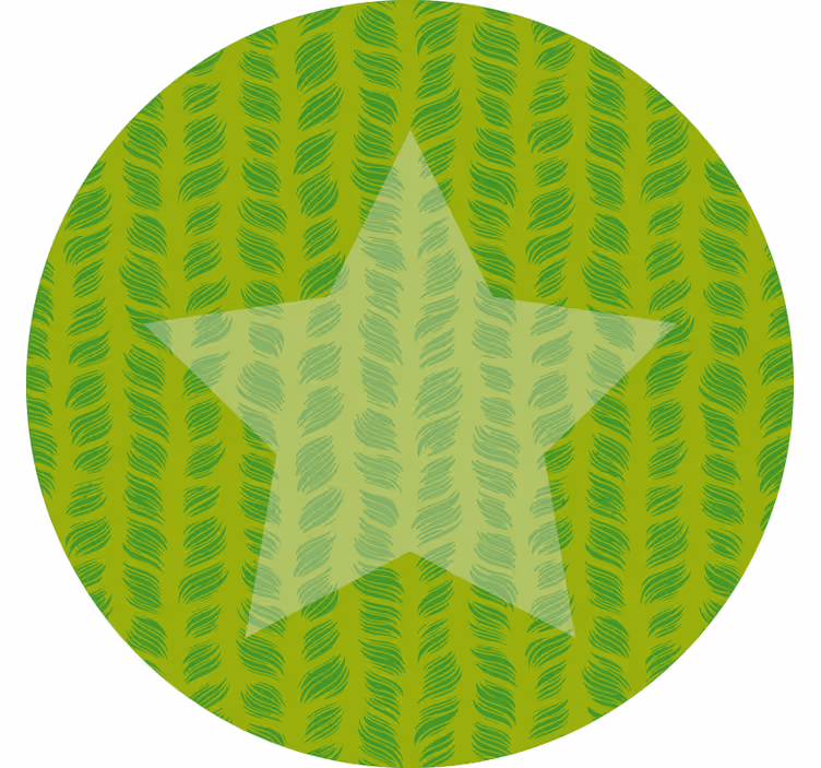 Blind children vinyl rug with star in a circle - TenStickers