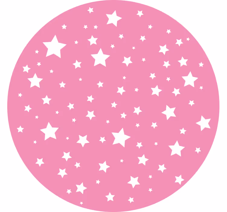 Blind children pink stars round - TenStickers