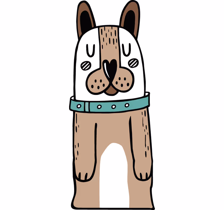 Blind children dog door vinyl - TenStickers