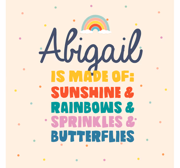 Blind children made of sunshine and rainbows personalised - TenStickers