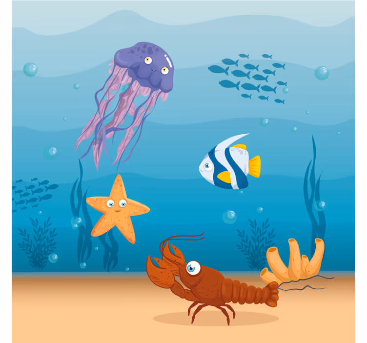 Blind children seaworld life animated stories - TenStickers