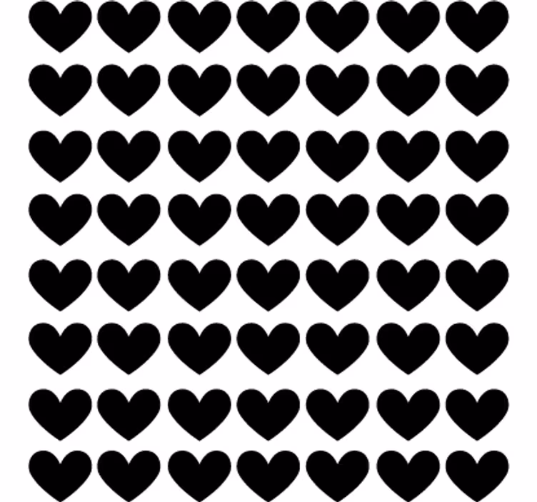 Blind teens heart polka dot wall vinyl - TenStickers