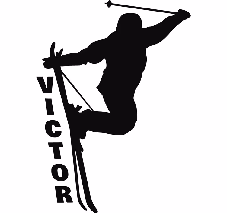 Blind teens customizable skier - TenStickers