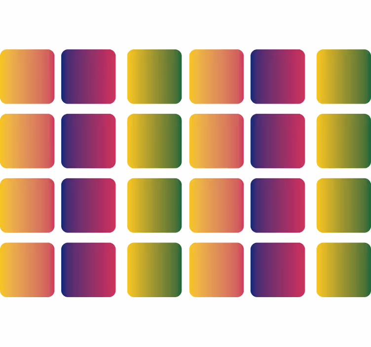 Blind teens rainbow square geometric designs - TenStickers