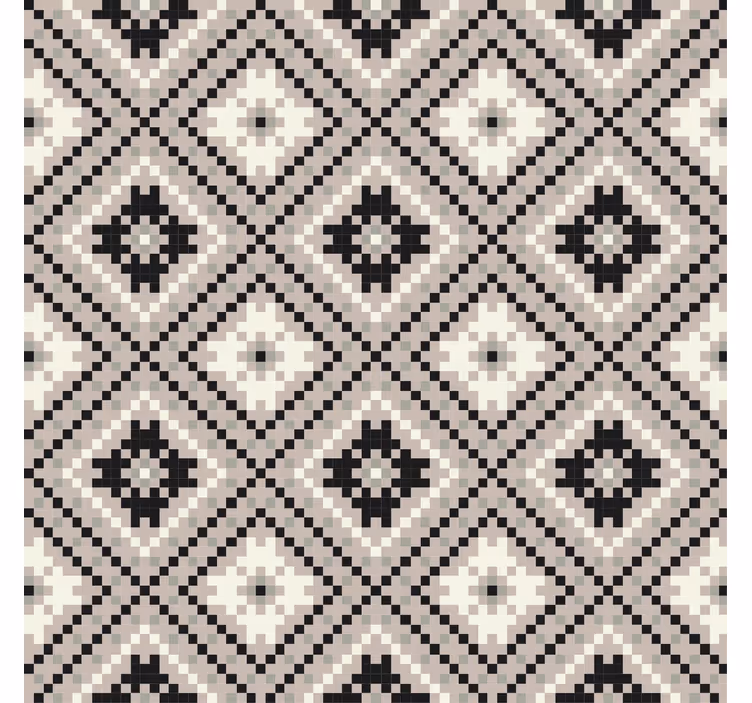Blind beige nordic diamond pattern - TenStickers