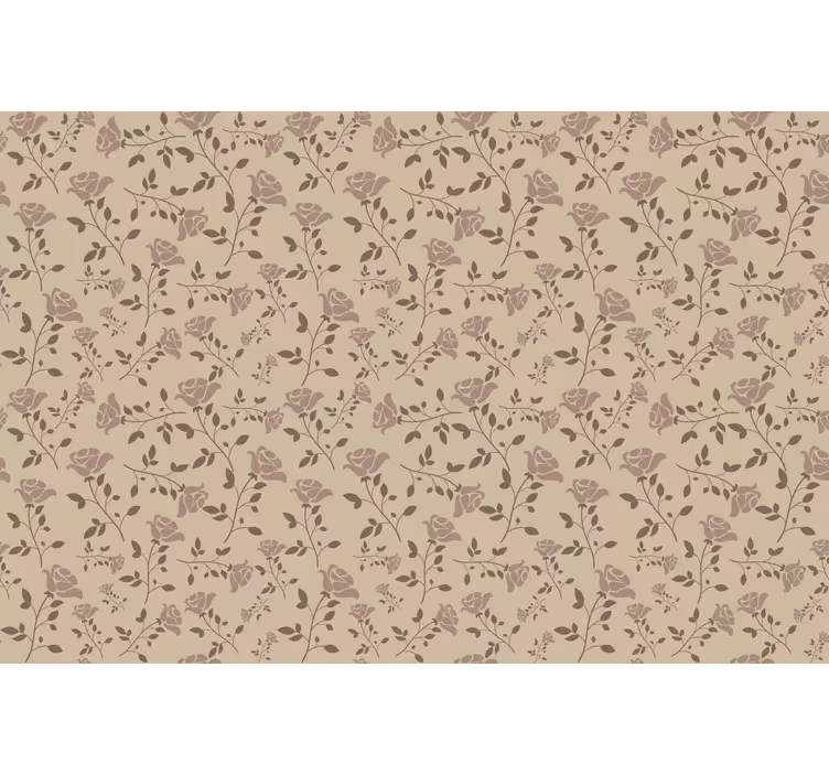 Blind beige brown vintage rose pattern - TenStickers