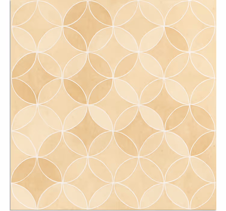 Blind beige geometric overlapping circles - TenStickers