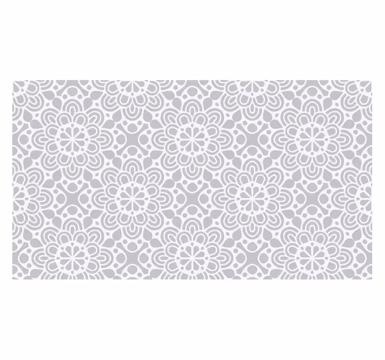 White window blind white grey floral vinyl rug - TenStickers