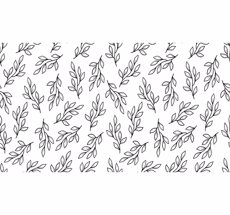 White window blind with black and white branches - TenStickers