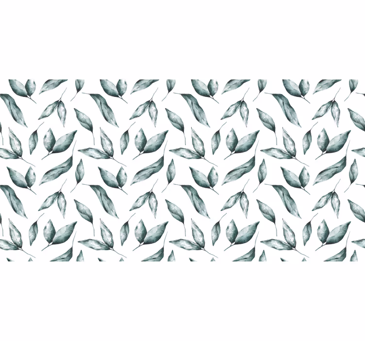 White window blind green watercolor design - TenStickers