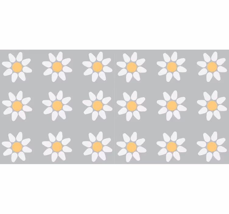 Floral roller blind daisy pattern - TenStickers