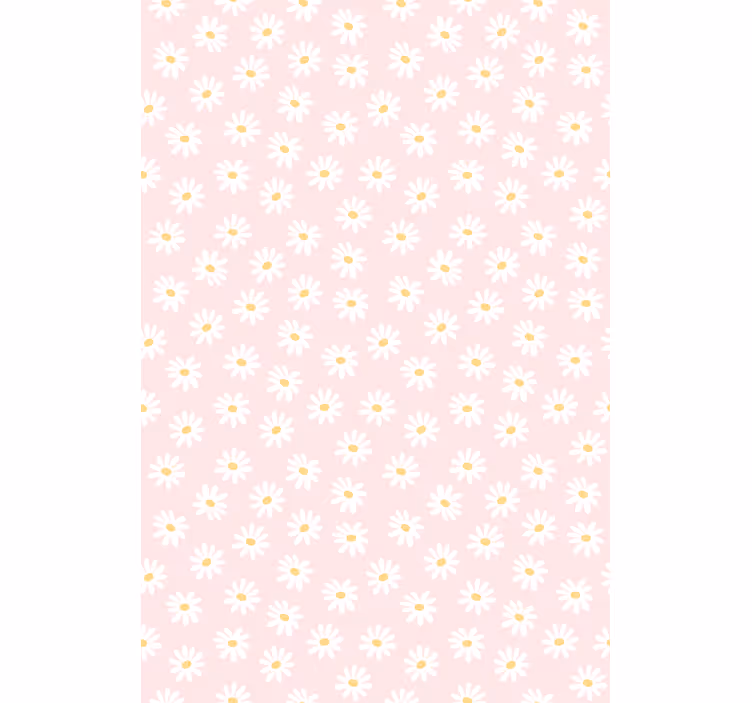 Floral roller blind daisy pink design - TenStickers