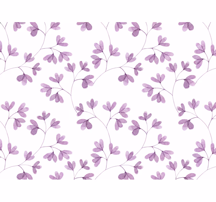 Floral roller blind in purple pattern - TenStickers