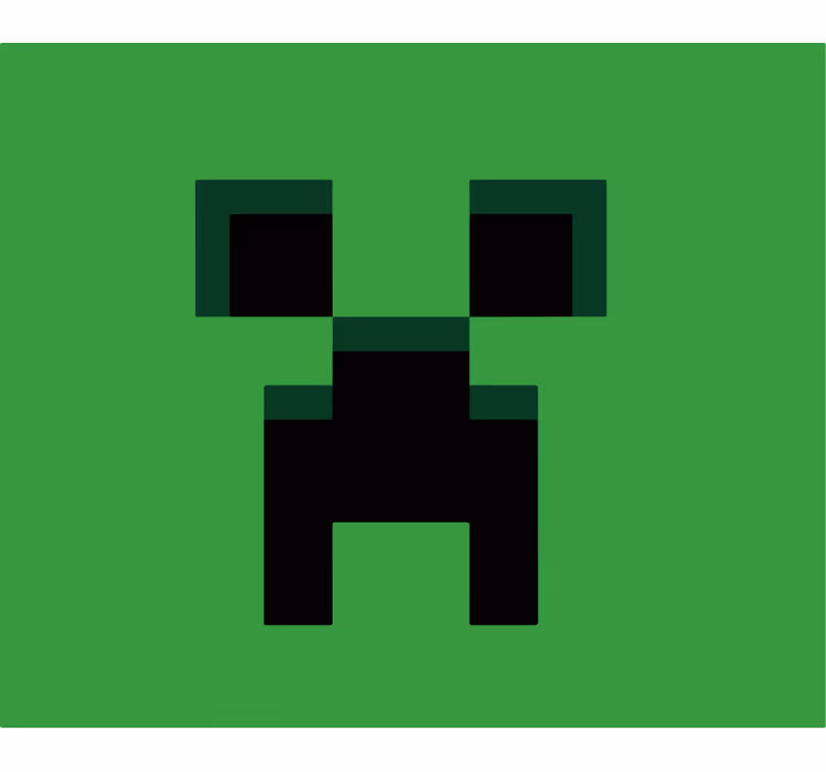 Blind geek minecraft green edition - TenStickers