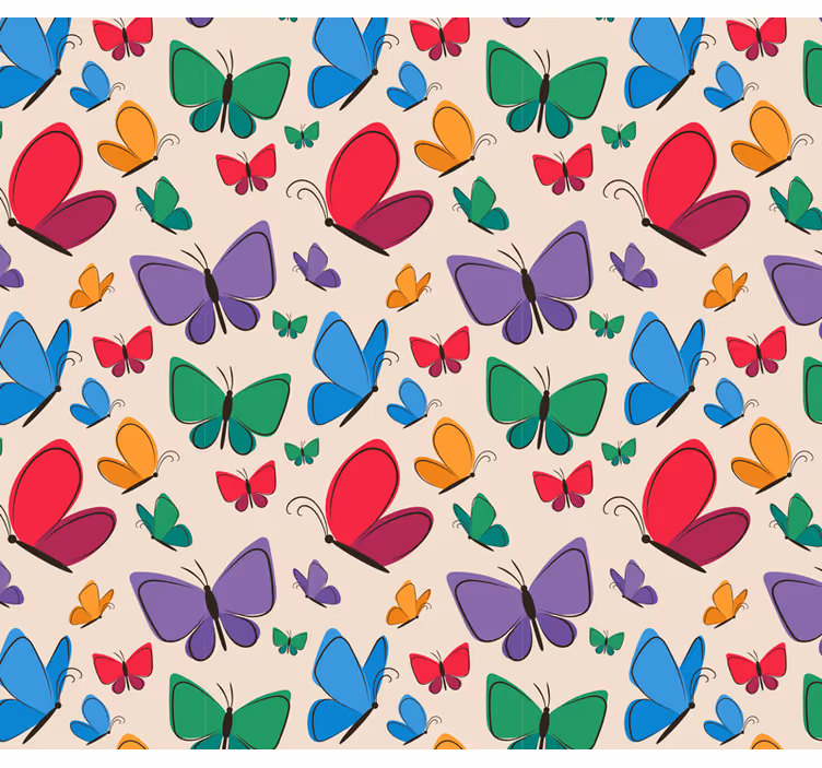 Animals blind butterflies flying for kids furniture - TenStickers