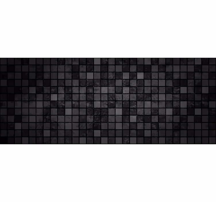 Black roller blind with black squares design - TenStickers